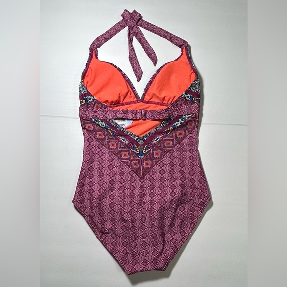 PrAna Womens Lahari One Piece Swimsuit Pomegranate Marrakesh Size Small - NWT - Picture 3 of 15